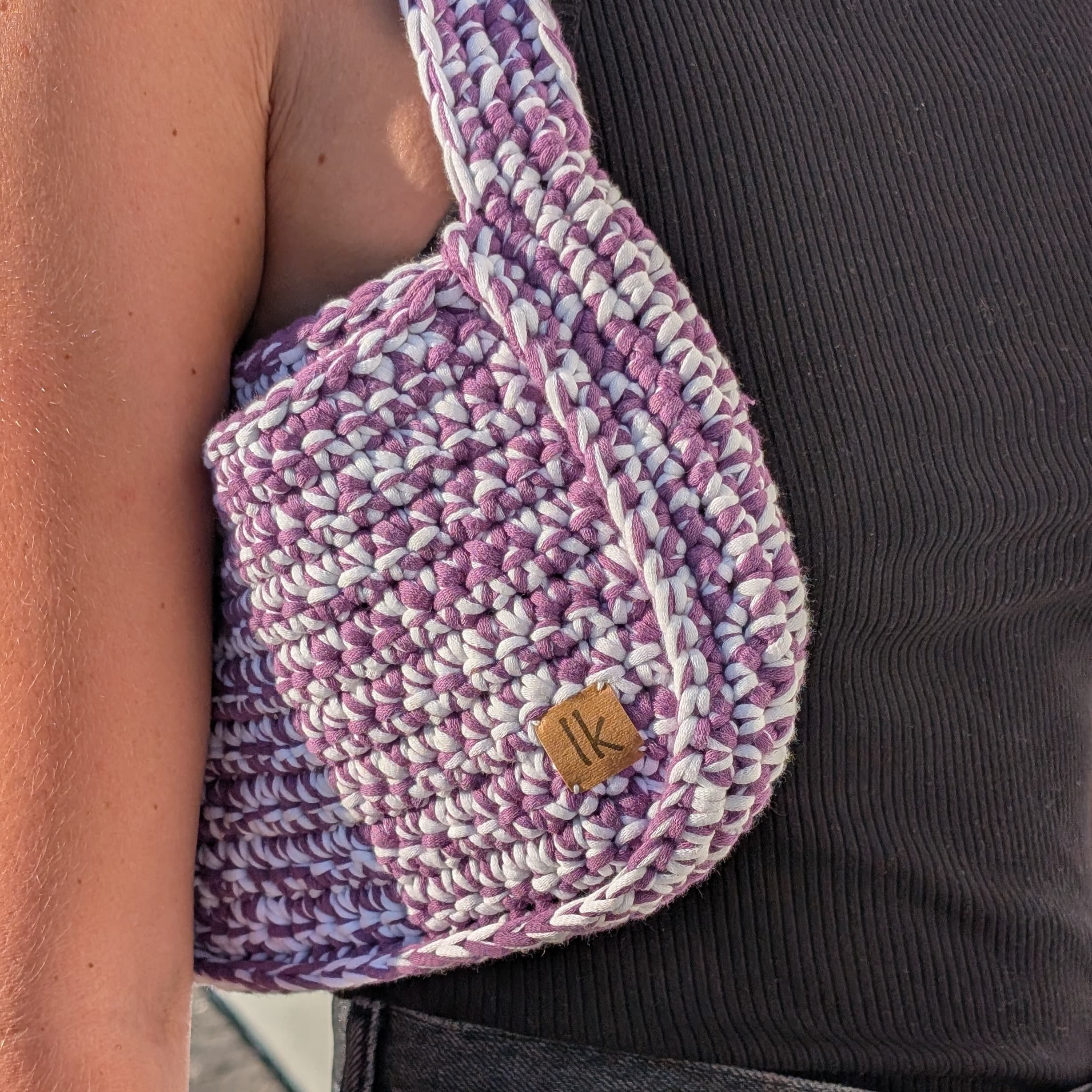 Lotta Bag Lila+Weiß 3